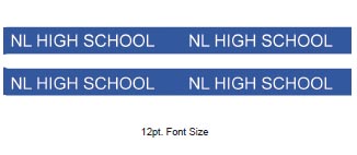 Art 101: 9pt Text-Only Imprint Example.