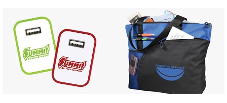 USB Car Chargers and Tote Bag