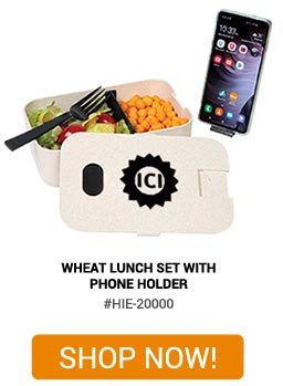 HIE-20000 - Wheat Lunch Set with Phone Holder - Shop Now!