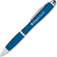 Metallic Curvaceous Ballpoint Pens with Stylus